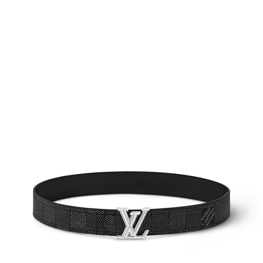 LV Dimension 40mm Reversible Belt Damier Graphite Canvas